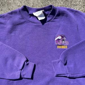 Vintage 1990s Minnesota Vikings Sweatshirt / Made in USA - Majestic